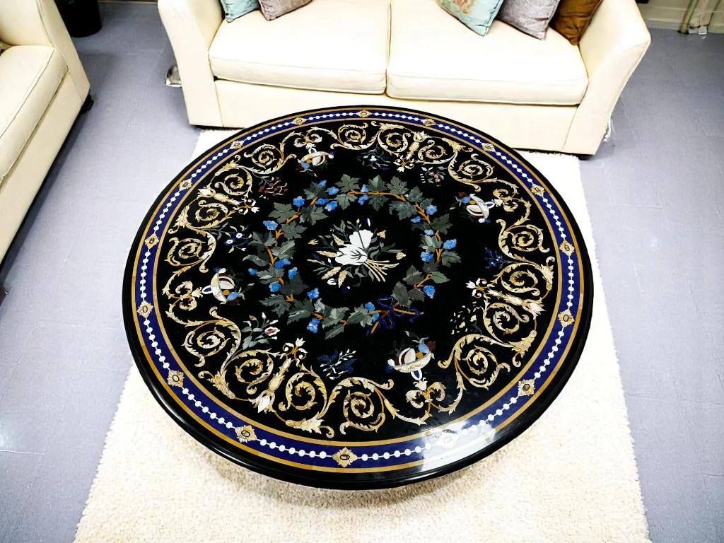 Attractive Coffee Tables with Marble Inlay Will Enhance Your Home